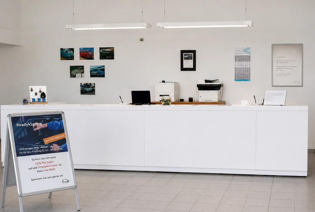 Serviceannahme und Empfangsbereich